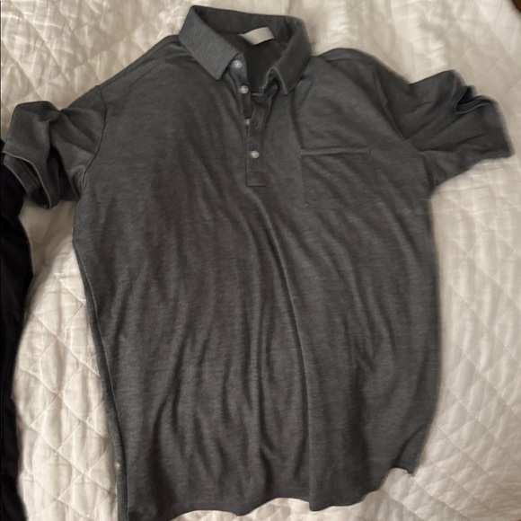 State and Liberty short sleeve Men's Black and Gray Polo Shirt Set - Picture 2 of 4